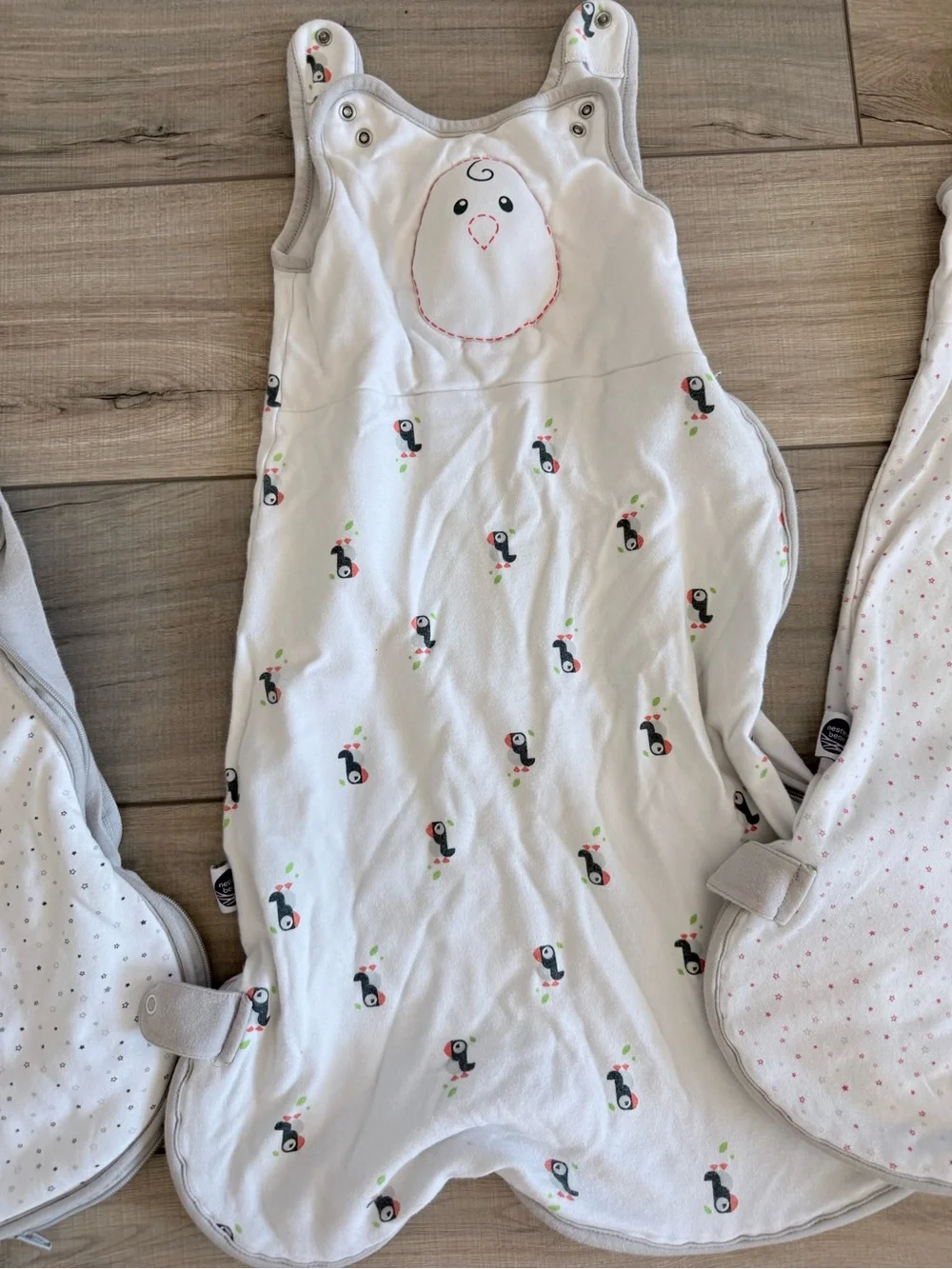 Nested Bean White Infant Sleep Sack Set